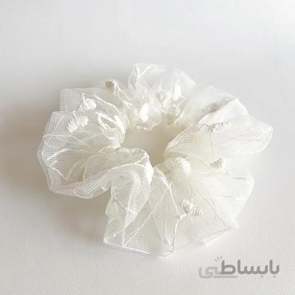 اسکرانچی تور سفید گلدوزی ا Scrunchies