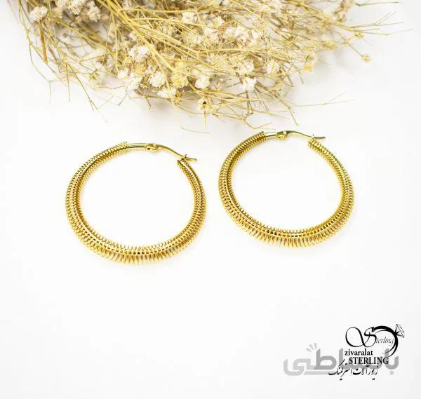 گوشواره حلقه ای استیل کد 5691