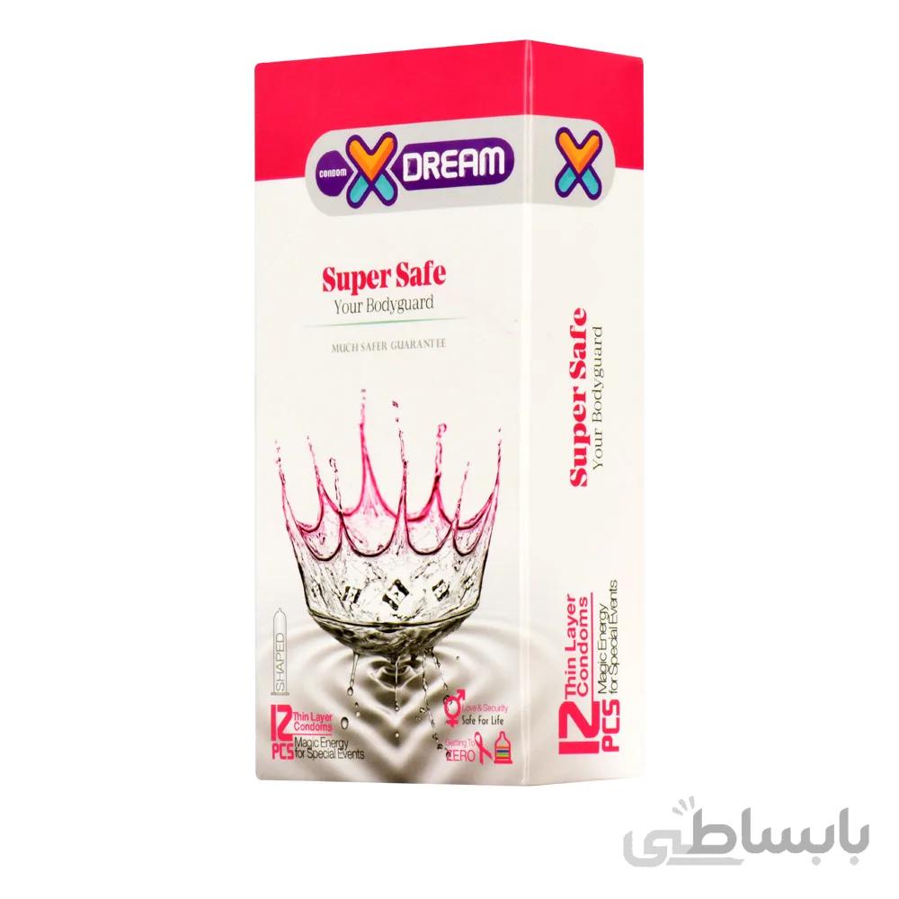 کاندوم بسیار ایمن و اسپرم کش سوپر سیو 12عددی ایکس دریم ا پینکت