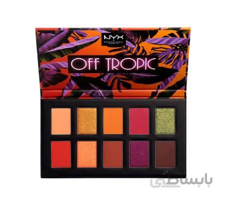 پالت سایه نیکس کد:Shifting Sand ا NYX OFF TROPIC SHADOW PALETTE Shifting Sand