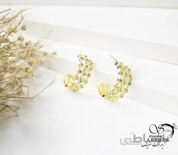 گوشواره زنانه طرح طلا کد 5802