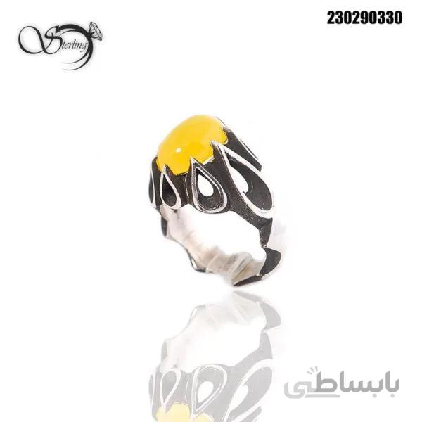 انگشتر شرف الشمس نقره طرح اشکی کد:۱۷۴۰