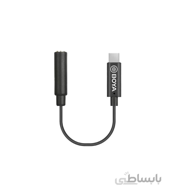 کابل تبدیل میکروفن بویا BOYA BY-K4 3.5mm to Type c Cable