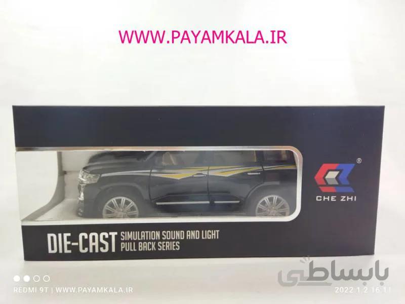 (جعبه دار) ماکت تویوتا لندکروز (TOYOTA V8 CHEZHI)(CZ123) مشکی
