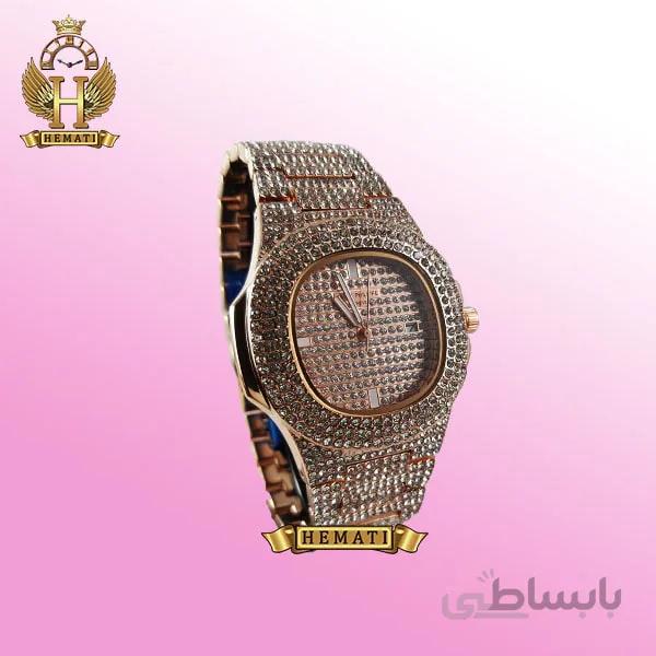 ساعت پتک فیلیپ نگین دار ناتیلوس Patek Philippe Nautilus رزگلد