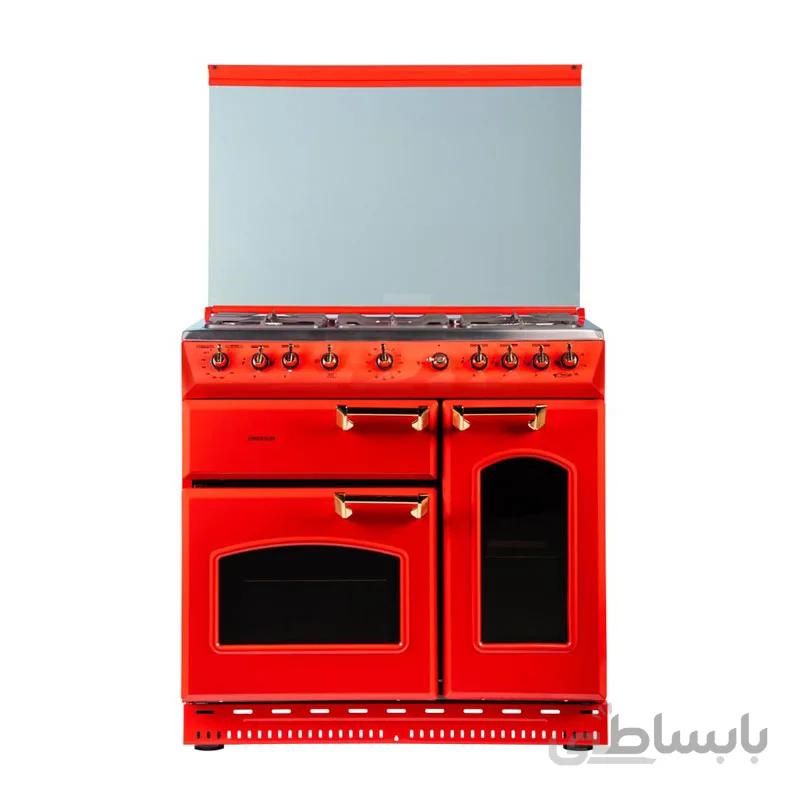 اجاق گاز 5 شعله امرسان مدل کلاسیک قرمز ا Emersun Desktop Stove Classic Red