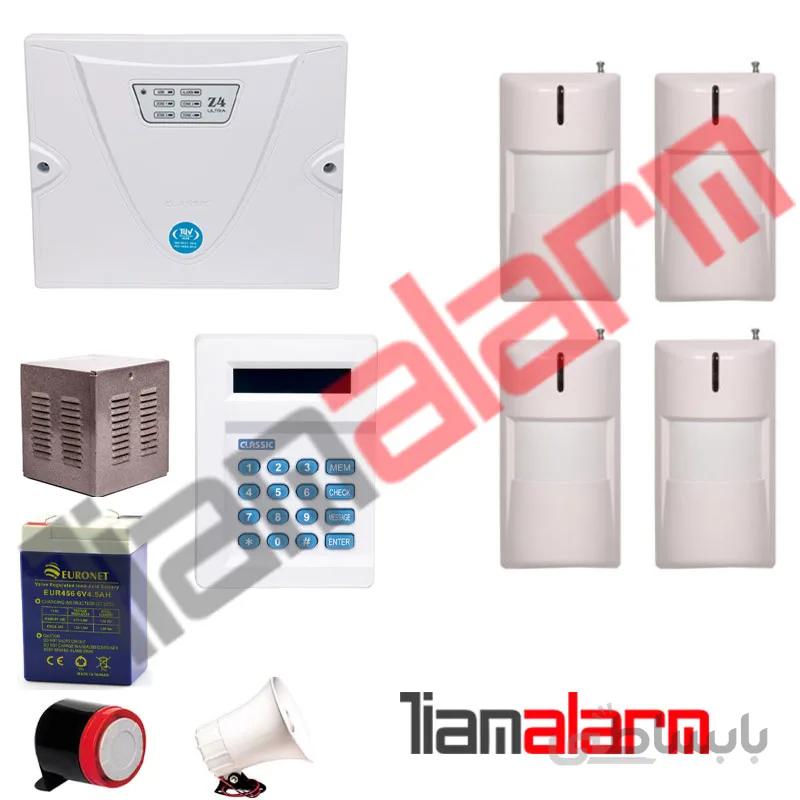پکیج دزدگیر اماکن بیسیم مدل کلاسیکPROبا تلفن کننده ی 20 حافظه CLFOX4