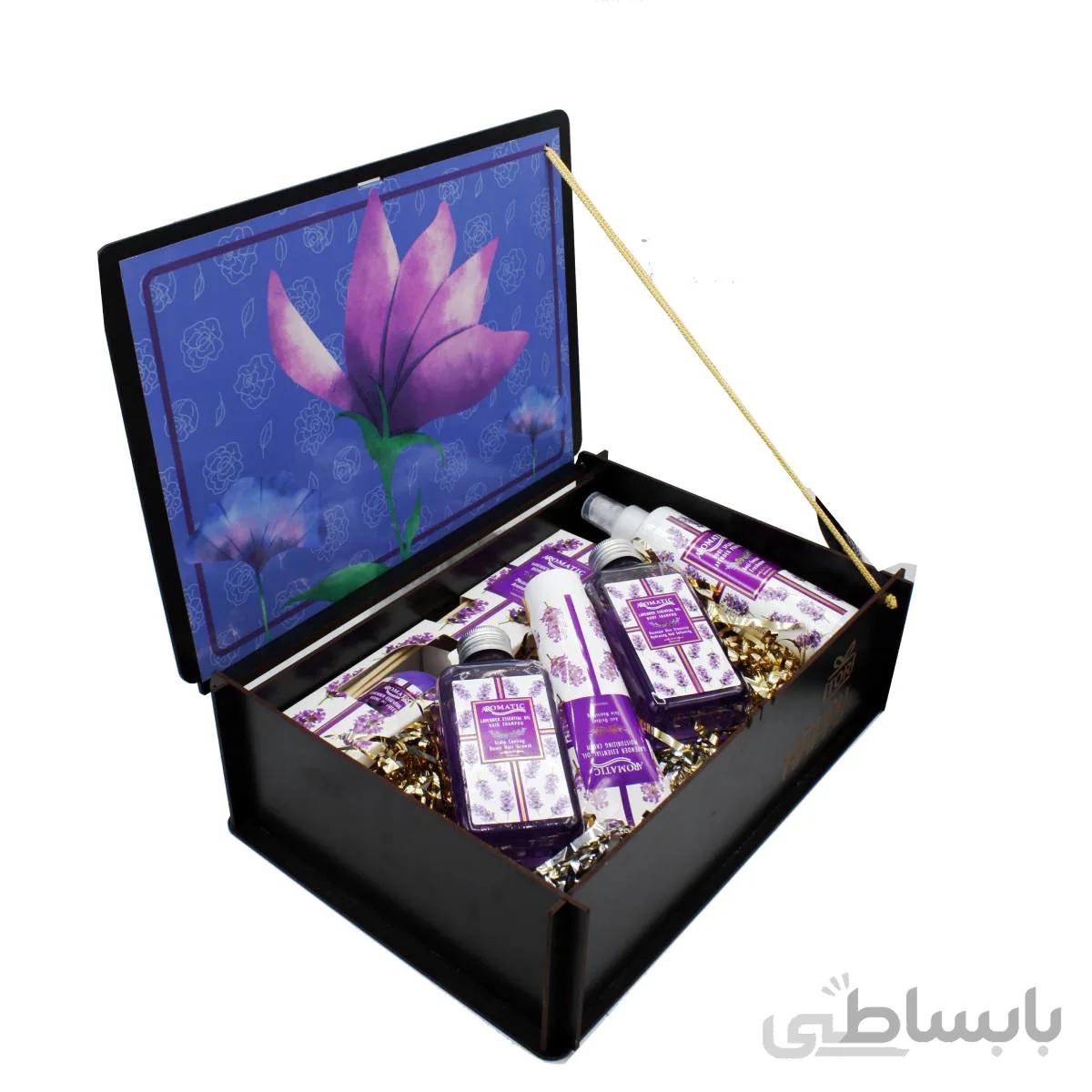 ست هدیه بهداشتی 5 تکه آروماتیک مدل اسطوخدوس