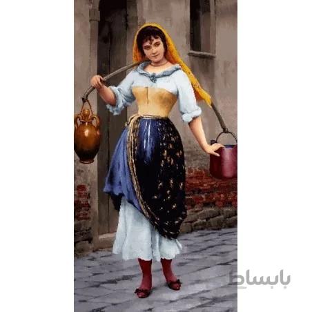 نخ و نقشه تابلو فرش فرانسوی کد 12 طرح جسیکا