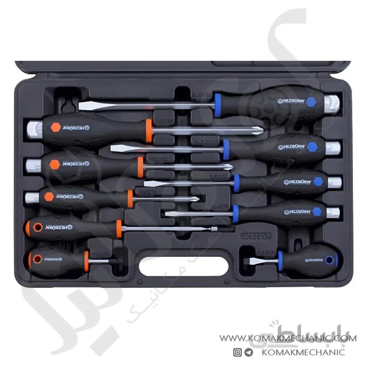ست پیچ گوشتی ضربه خور 10 عددی هزبرن مدل 1249010H