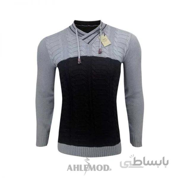 پلیور مردانه یقه بنددار مدل 5405