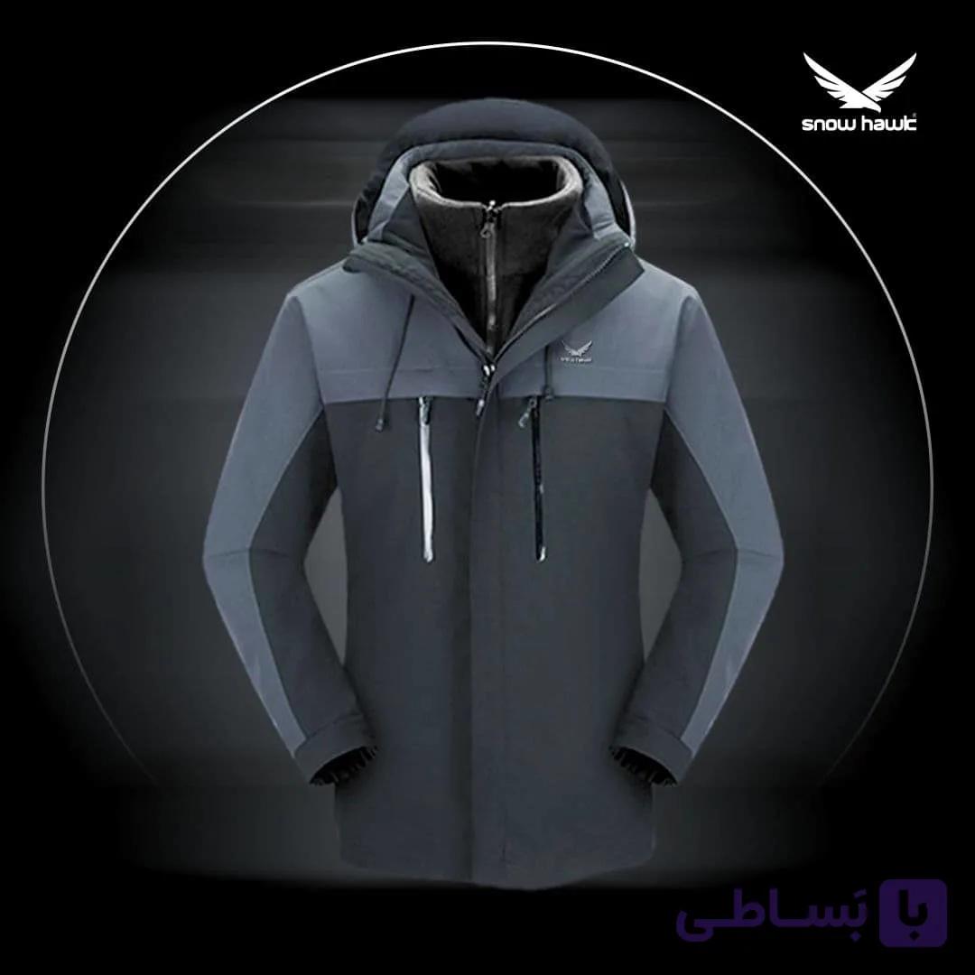 کاپشن دوپوش پلار مردانه اسنوهاک کد 79819
