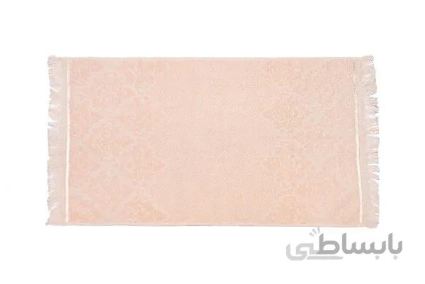 حوله دستی BMA طرح داماس رنگ گلبه ای