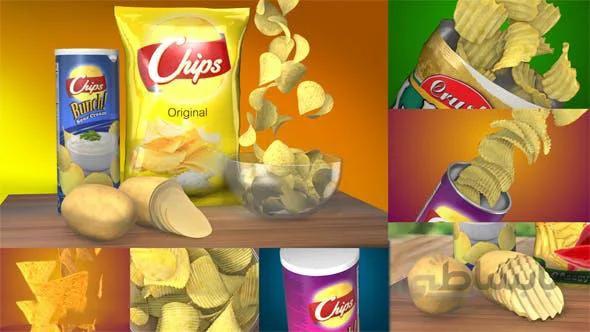 پروژه آماده افترافکت : تیزر تبلیغاتی چیپس 3D Chips Commercial 20849125