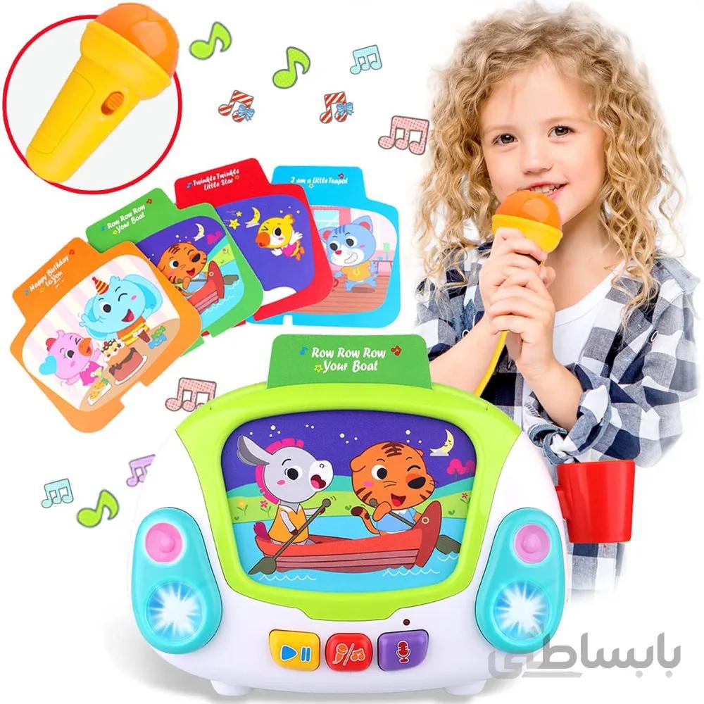 اسباب بازی میکروفون موزیکال ضبط صدا هولی تویز مدل 3138 Hola Toys Karaoke Jukebox with Microphone for Kids