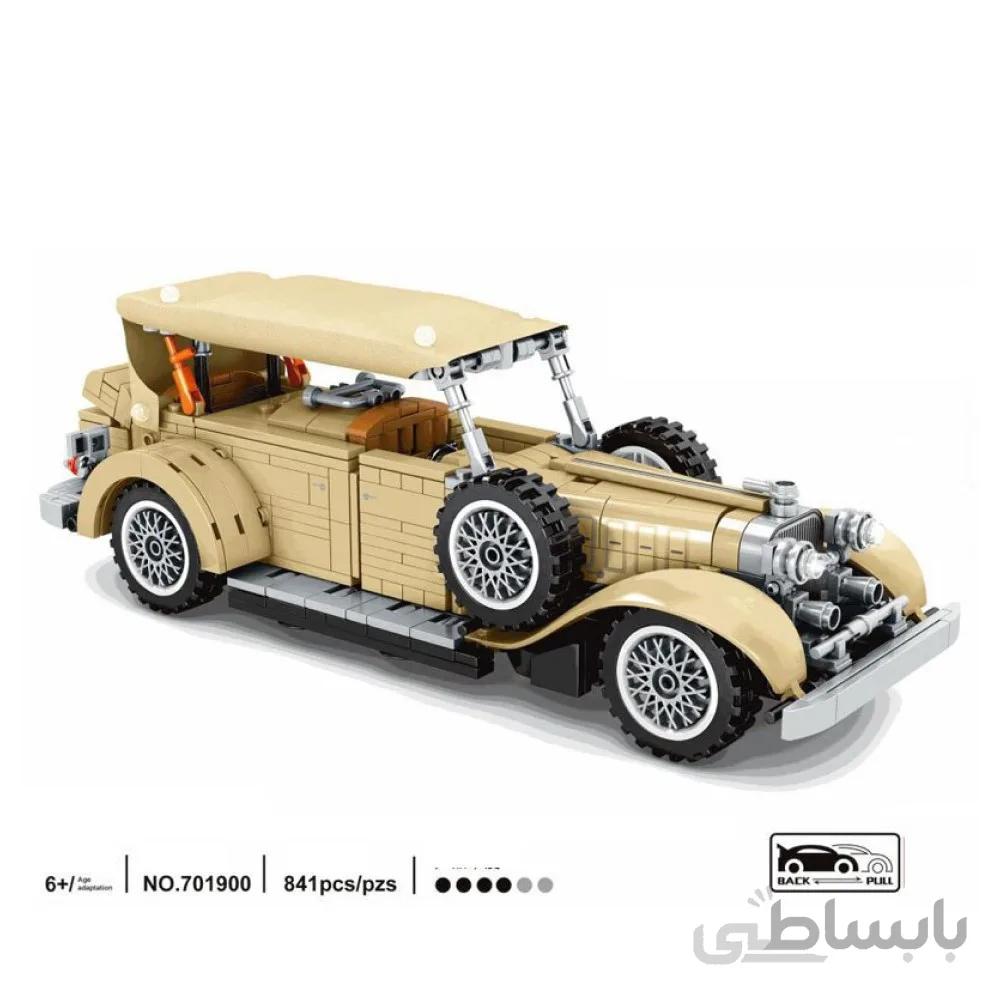 اسباب بازی لگو ساختنی ماشین کلاسیک مدل Lincoln Klassieke Vintage Auto Technische Bouwsteen Kb V12