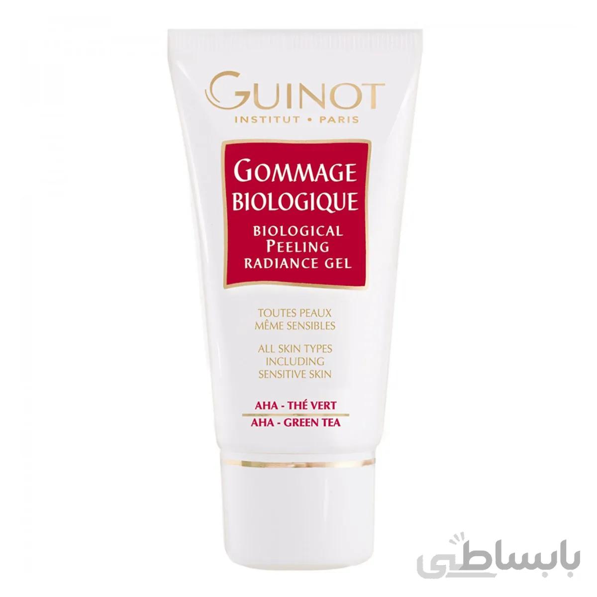 ژل لایه بردار گوماژ بیولوژیک گینو حجم 50 میلی لیتر ا GUINOT GOMMAGE BIOLOGIQUE-Biological Peeling Radiance Gel 50ml