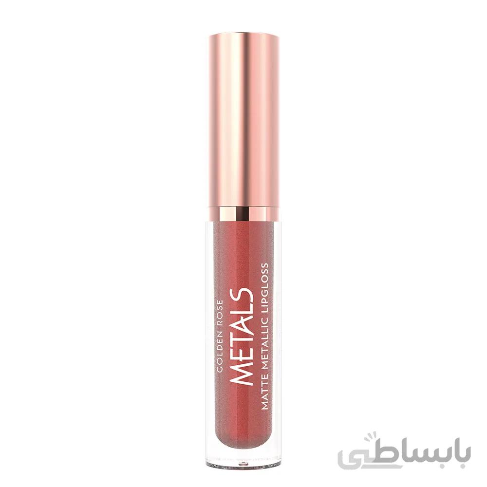 رژ لب مایع گلدن رز مدل Metals شماره 56 ا Golden Rose Metals Liquid Lipstick No. 56