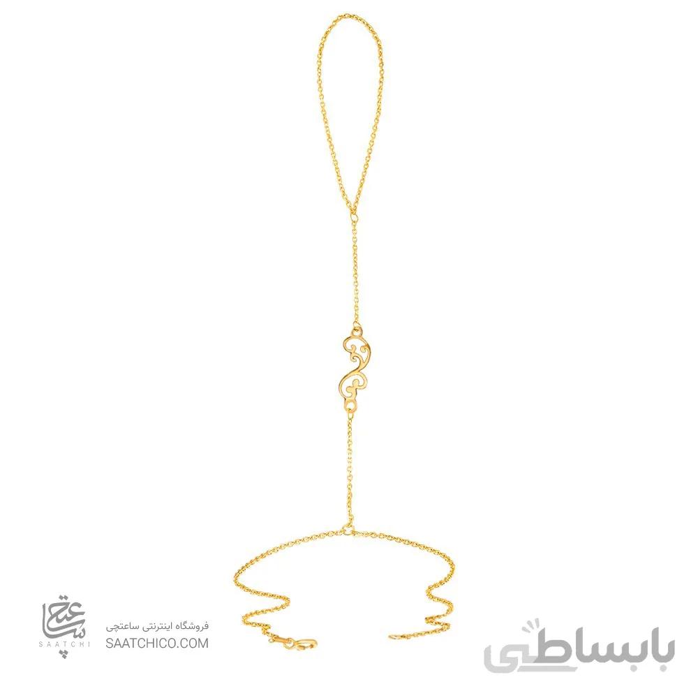 تمیمه طلا زنانه طرح اسلیمی گل کد LT413
