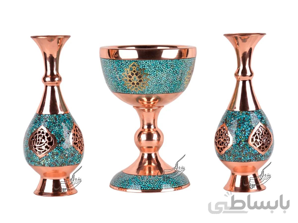 سرویس سنگاب و گلدان فیروزه