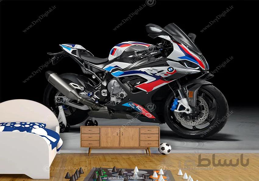 پوستر دیواری پسرانه اسپرت طرح موتور سنگین ba-4614