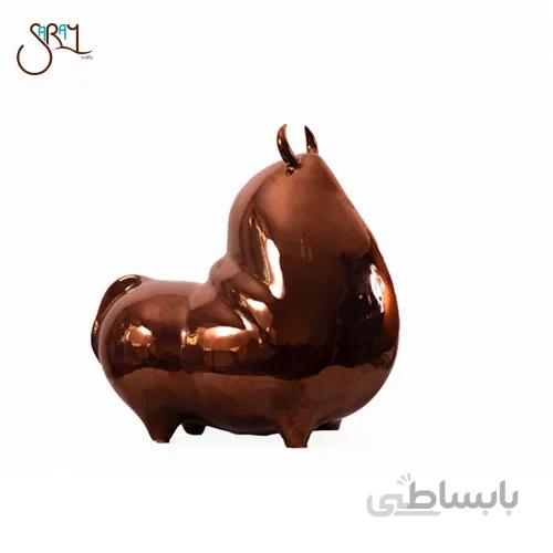 مجسمه سرامیکی گاو وزرا مدل 0408