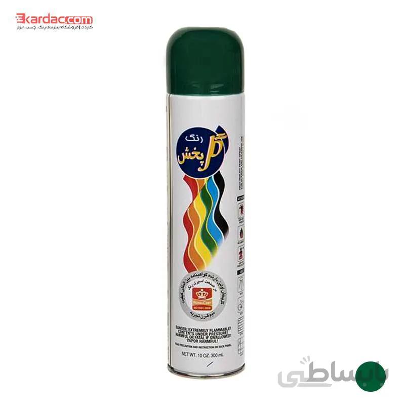 اسپری رنگ سبز سیر گل پخش حجم 300 میلی لیتری ا GolPakhsh Dark Green Spray 300Ml