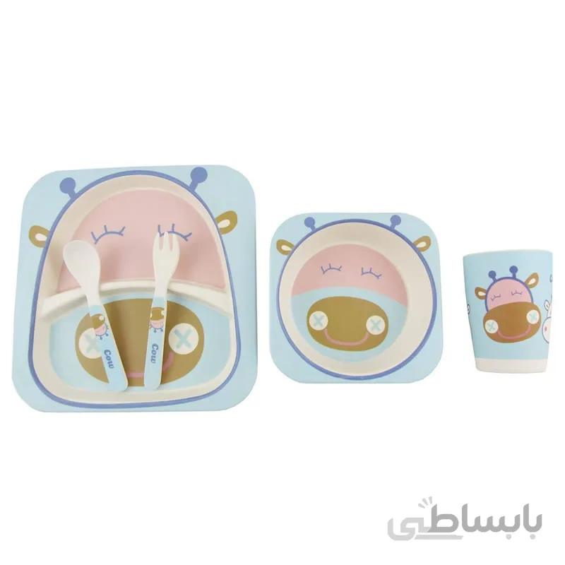 ظرف غذاخوری بامبو طرح گاو