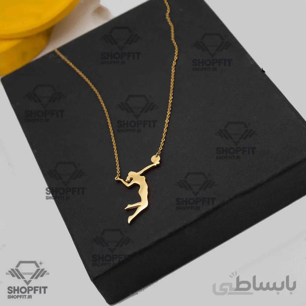 گردنبند زنانه طرح والیبال کد 1374