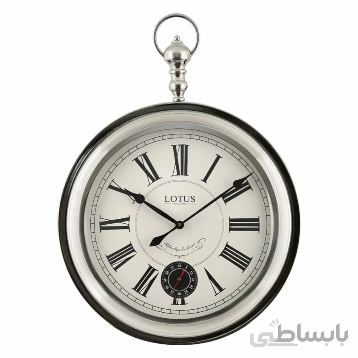 ساعت دیواری فلزی لوتوس مدل 4031 سیلور
