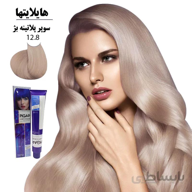 رنگ مو پیگار کراتینه سوپر پلاتین بژ عروسکی 12.8