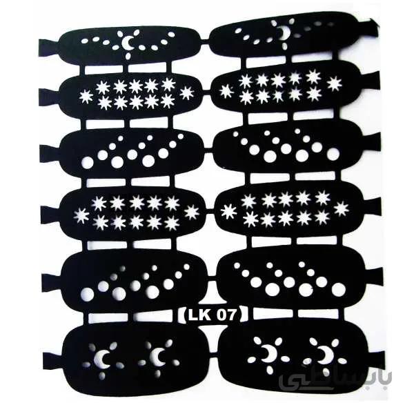 شابلون طراحی ناخن استنسیل مدل LK07
