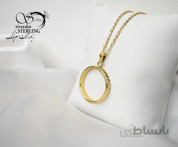 گردنبند زنانه استیل گرد