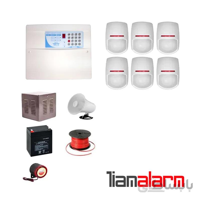 پکیج دزدگیر اماکن با سیم مدل فایواستار سیم کارتی و تلفنی FS206PY6