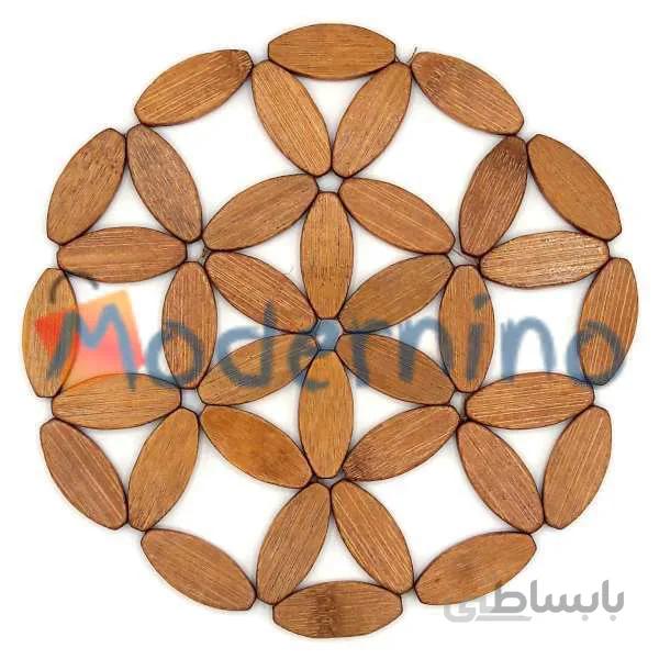 زیر قابلمه ای بامبو طرح گرد