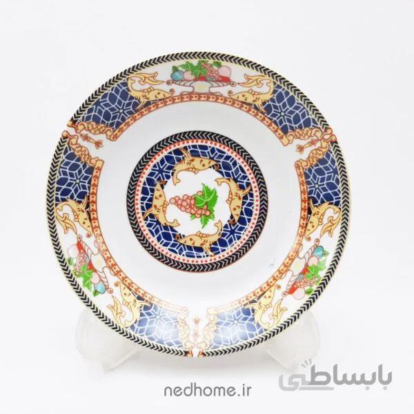 نعلبکی چینی لورین ماهی سرمه ای