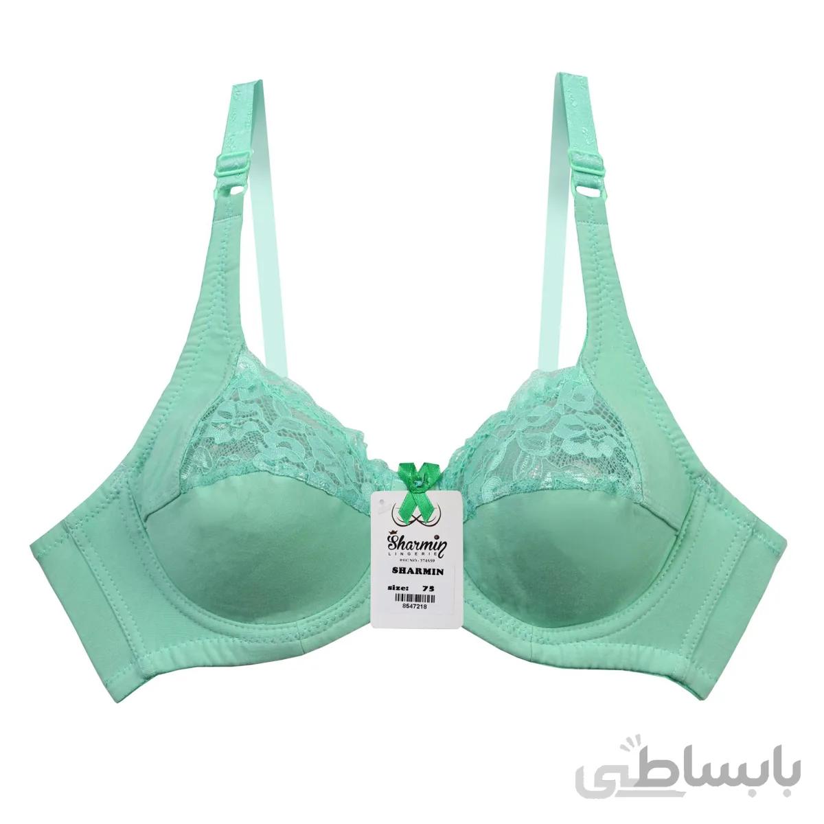 سوتین شارمین کد 2013 فانتزی ترکیبی نخ و دانتل فنردار پک 4 عددی
