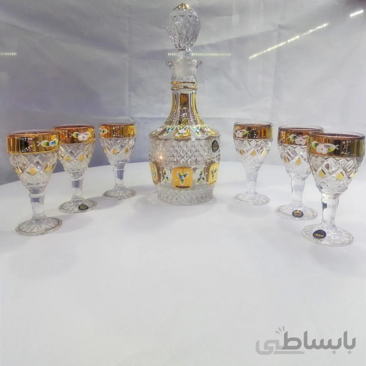 تنگ و گیلاس طلاکوب شری