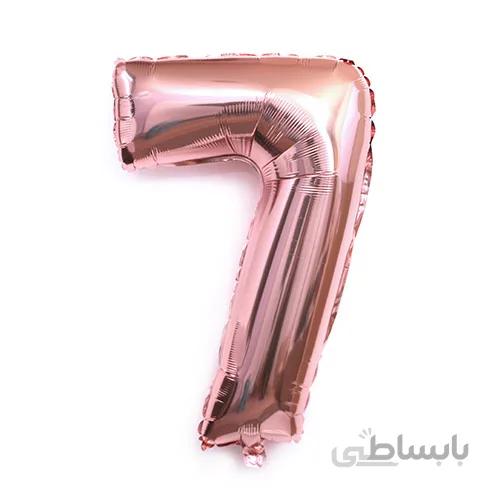 بادکنک فویلی عددی رزگلد عدد ۷