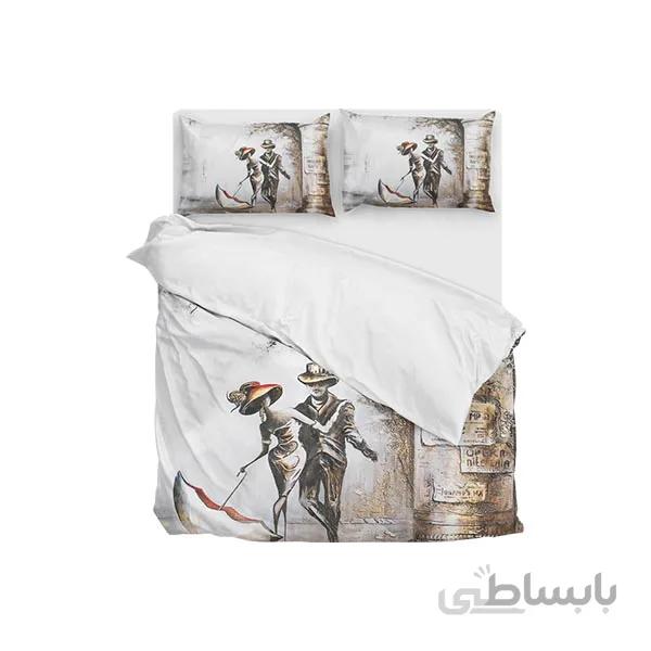 ست لحاف تک نفره ۴ تکه سه بعدی king size-طرح lovely style