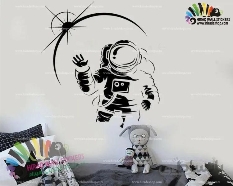 استیکر و برچسب دیواری اتاق کودک و نوزاد فضانورد Astronaut Wallstickers کد h1587