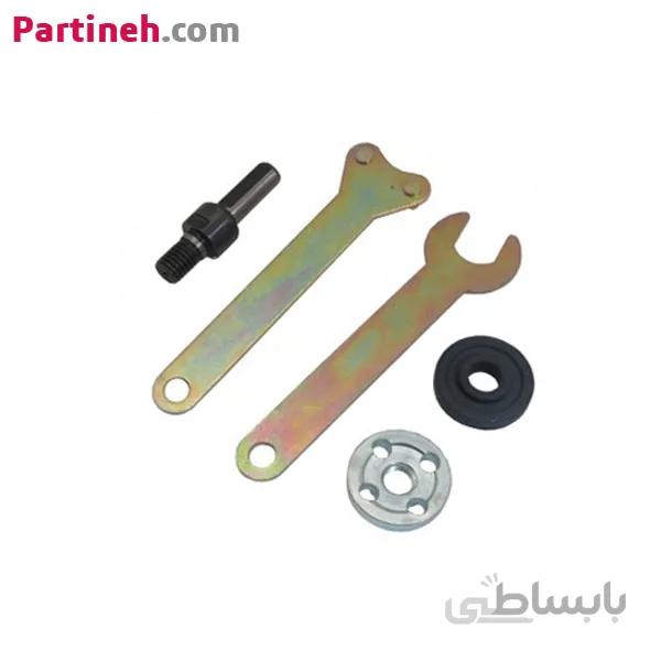 فلنج نگهدارنده فرز اره ای مناسب دریل با شفت واسط 10 میلیمتر به همراه آچار ا Partineh.com
