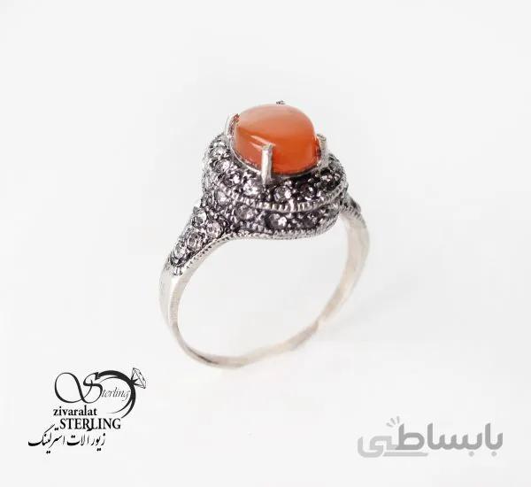 انگشتر عقیق زنانه طرح مادر