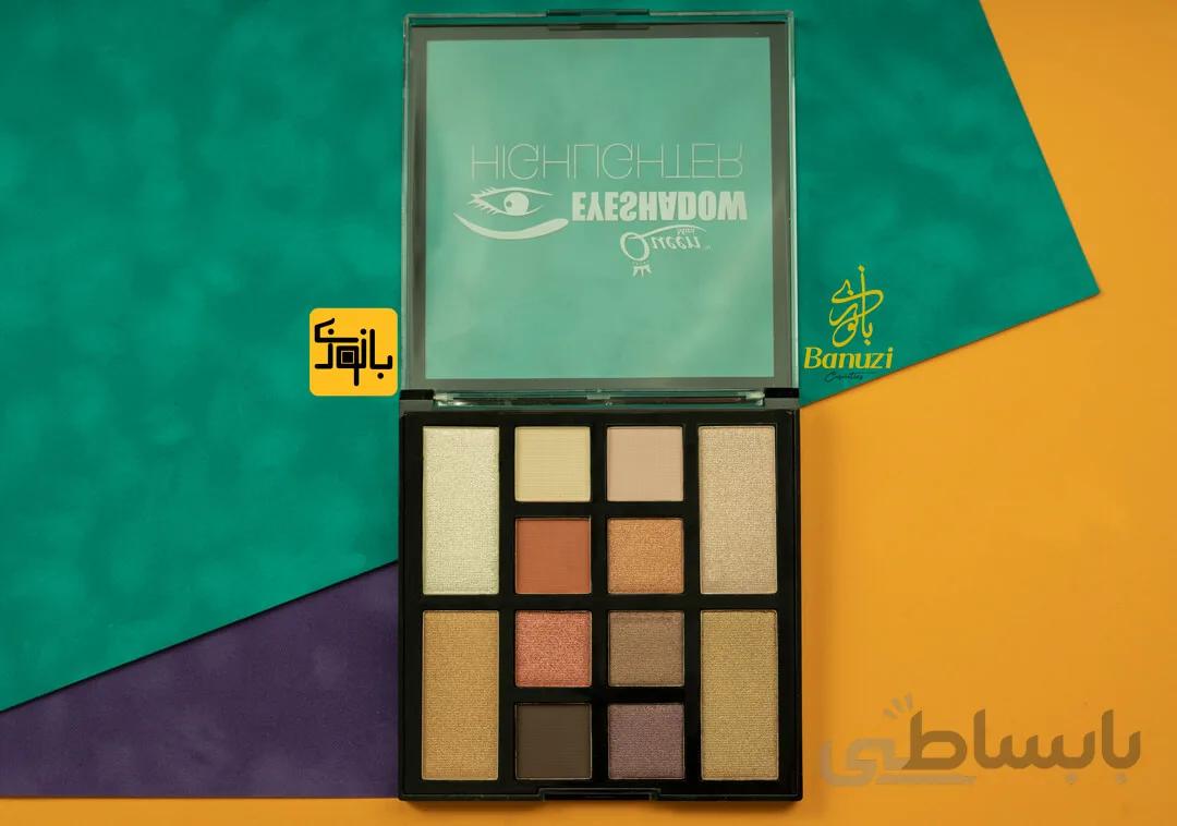 خرید پالت سایه و هایلایتر 12 رنگ مینی کویین 02