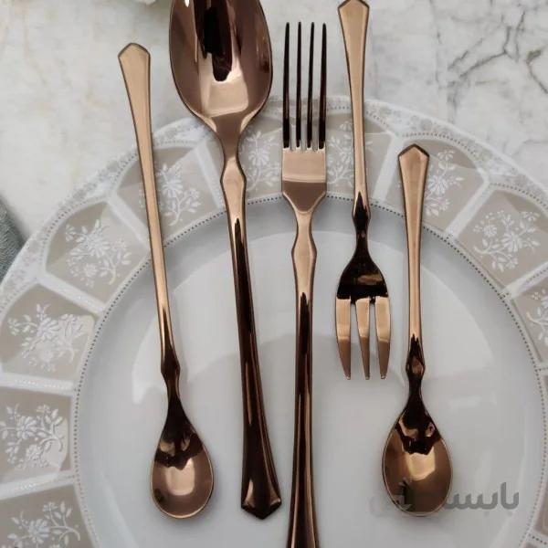 سرویس 6و12 نفره قاشق چنگال رزگلد