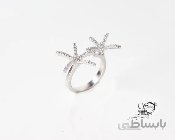 انگشتر نقره زنانه طرح ستاره
