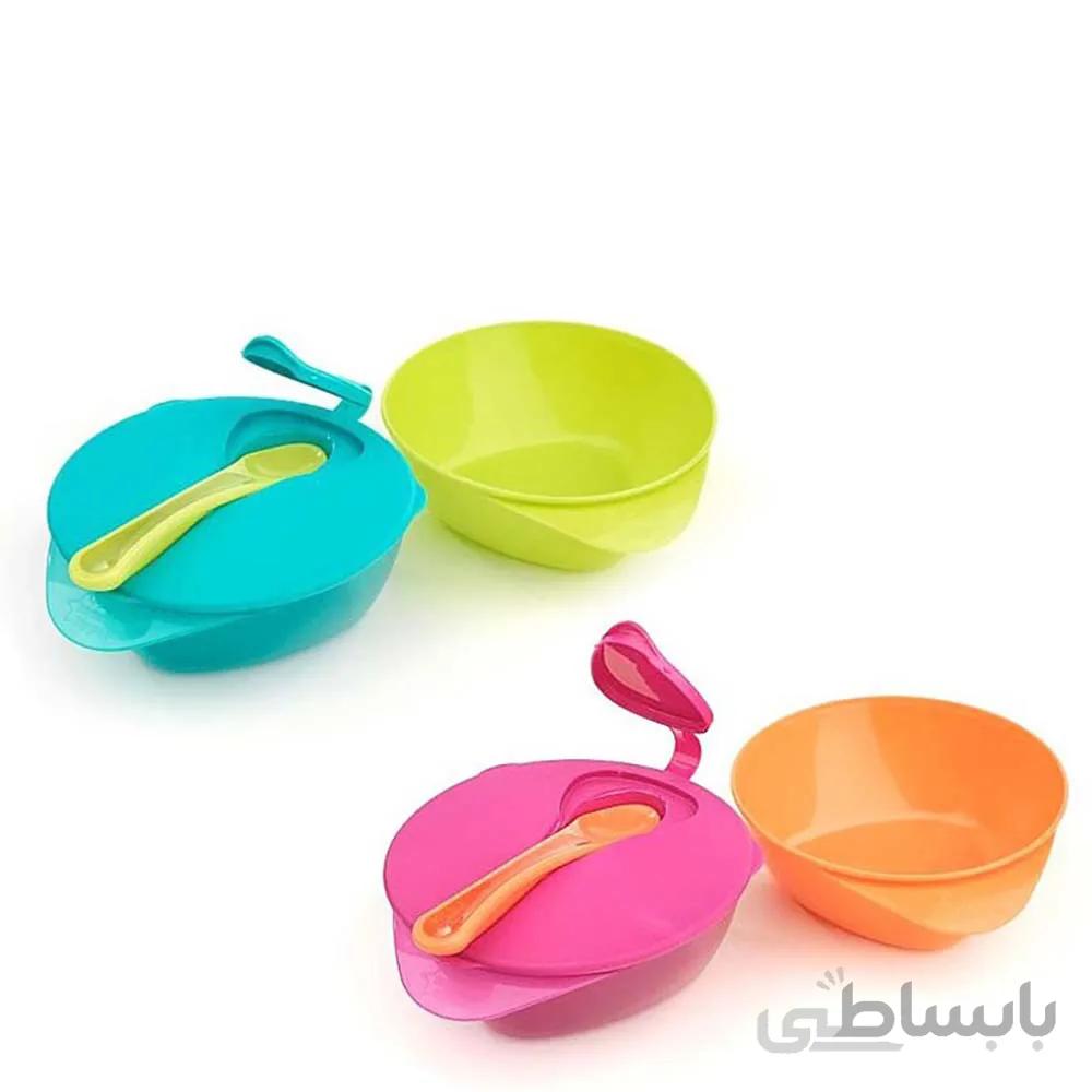 ظرف درب دار غذاخوری با قاشق تامی تیپی Tommee Tippee