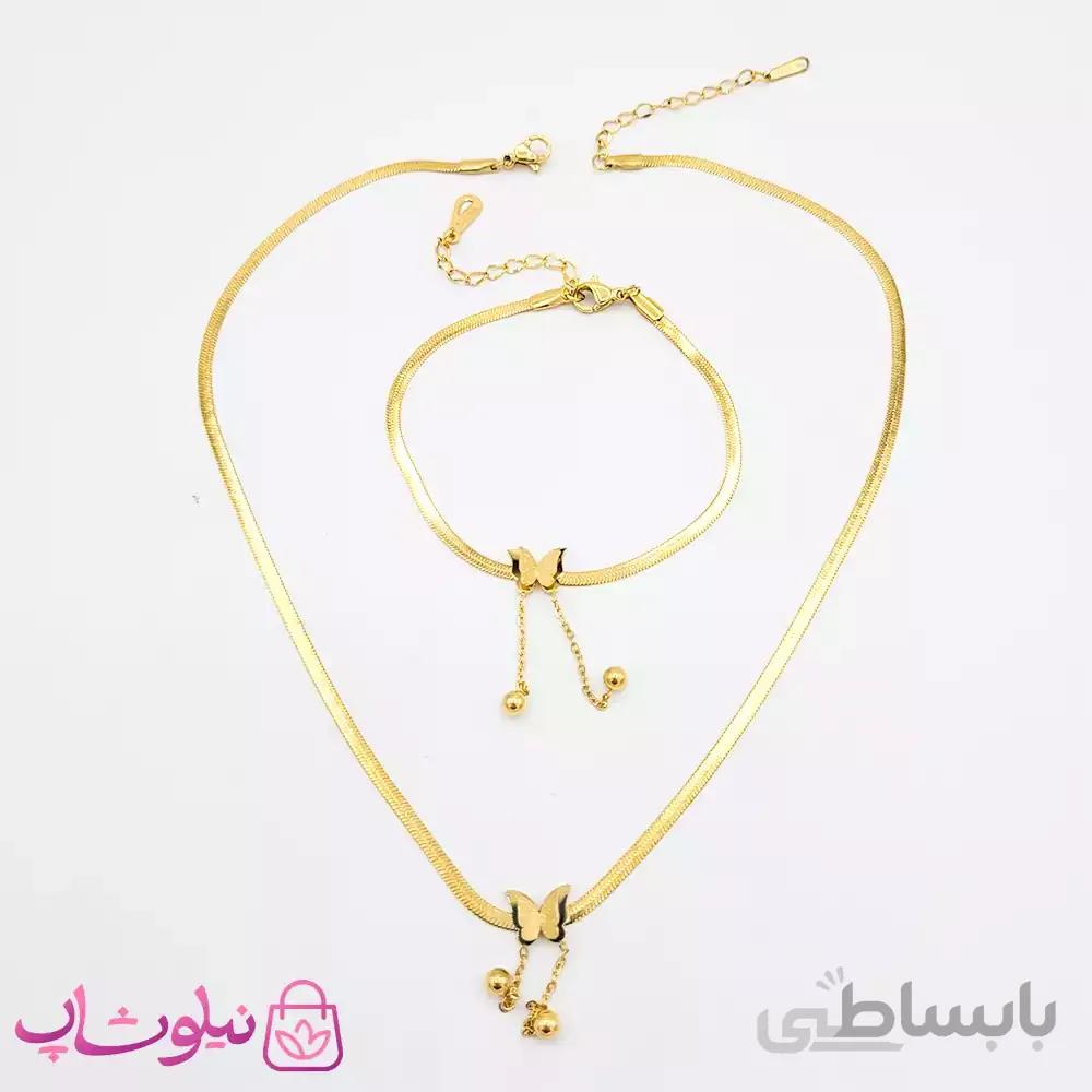 ست گردنبند و دستبند دخترانه آویزدار