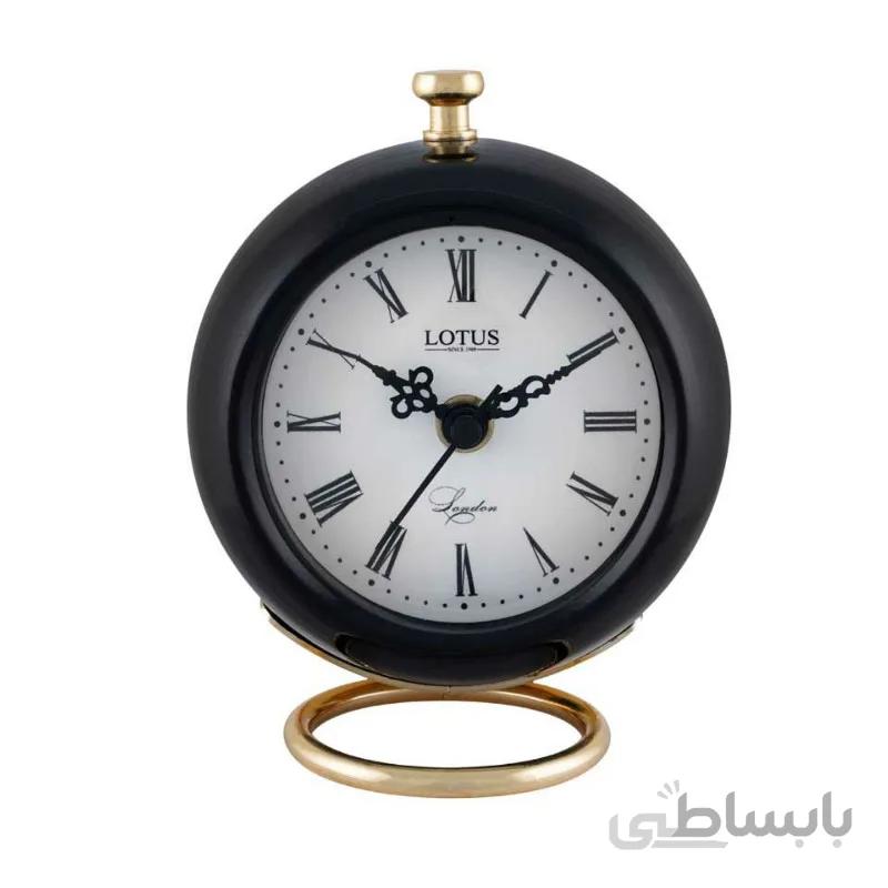 ساعت رومیزی فلزی لوتوس مدل BS-600 مشکی طلایی