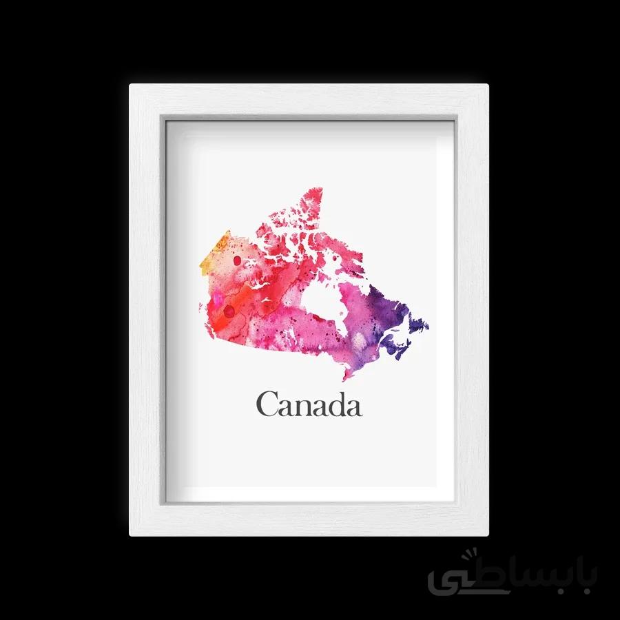 تابلو نقشه کانادا - canada